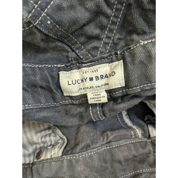 Lucky Brand Women's Denim Jean Boyfriend Overalls Purple  Size XS - Picture 9 of 10